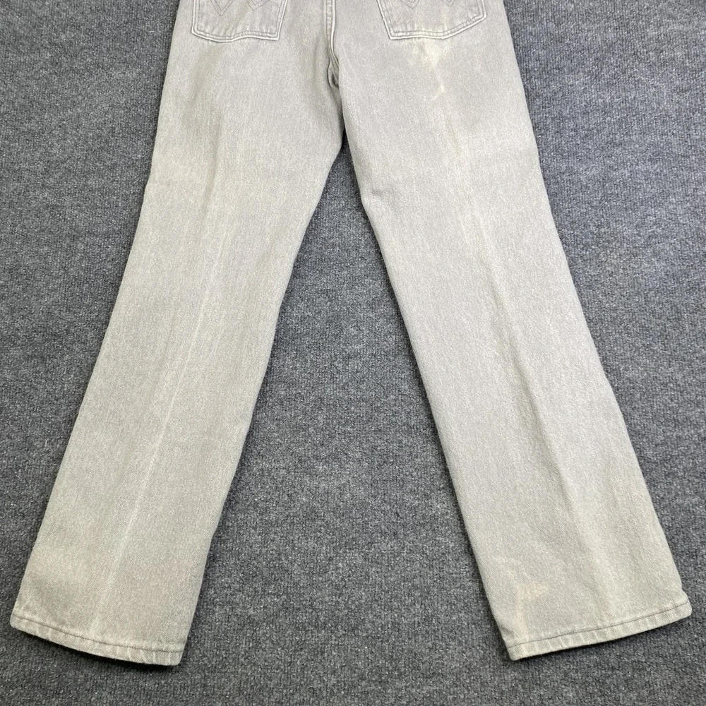 Vintage Wrangler Jeans Mens 30x30 Gray Straight Leg Light Wash Denim USA 9366GRY